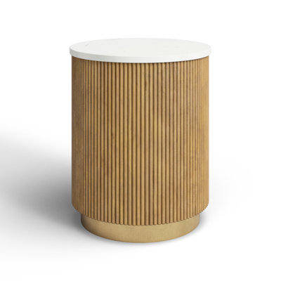 Rylee 18" Genuine Marble End Table