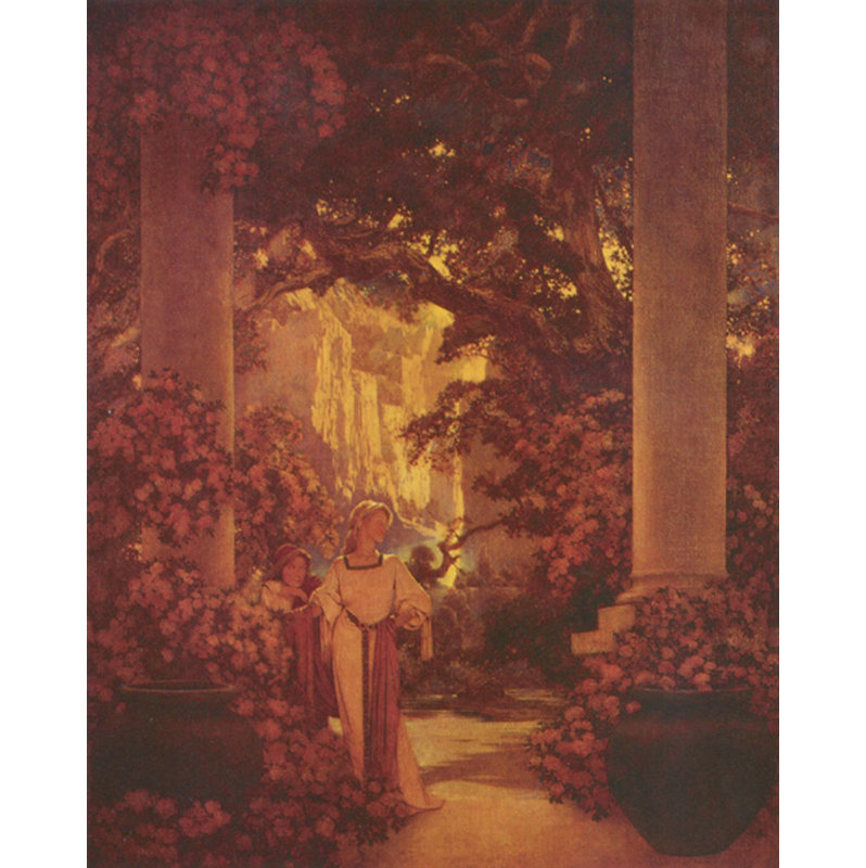 Toile tendue The Land of Make Believe par Maxfield Parrish, H 24 po x l 17 po