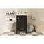 Meuble-lavabo de 20 pouces avec assemblage facile, lavabo en céramique et tiroir à fermeture en douceur pour une installation rapide. Portes compactes, tablette de porte double couche