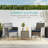 Nasrul 3-Piece Outdoor Wicker Conversation Patio Bistro Set, w/ 2 Chairs, Table-1389203126-1386317533