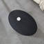 Table basse ovale moderne, table basse centrale en MDF fini noir pour salon-324199034