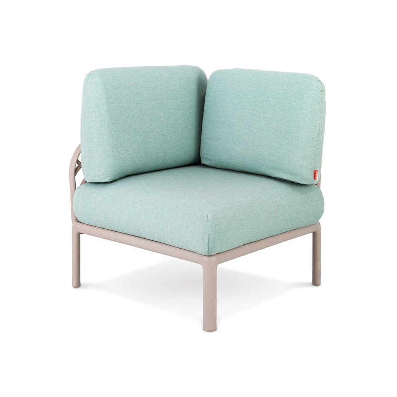 Modulaire d'extérieur en plastique robuste 31 po avec coussin vert mer 31 po