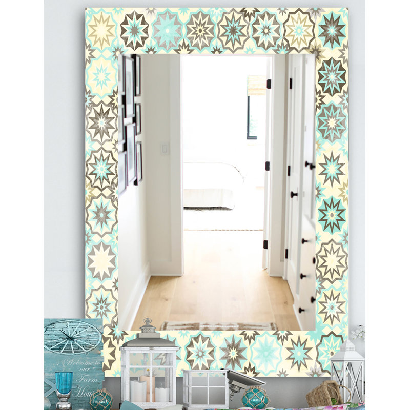 Miroir mural en flocon de neige rétro, H 39,4 po x l 29,5 po