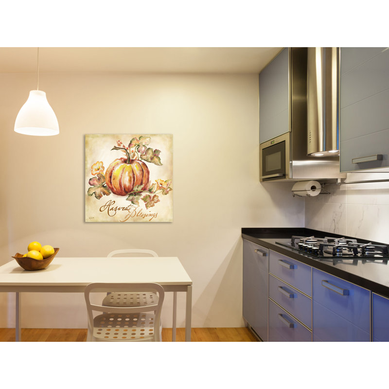 Watercolour Pumpkins: Harvest Blessings - Wrapped Canvas Painting, 61 cm H x 61 cm W