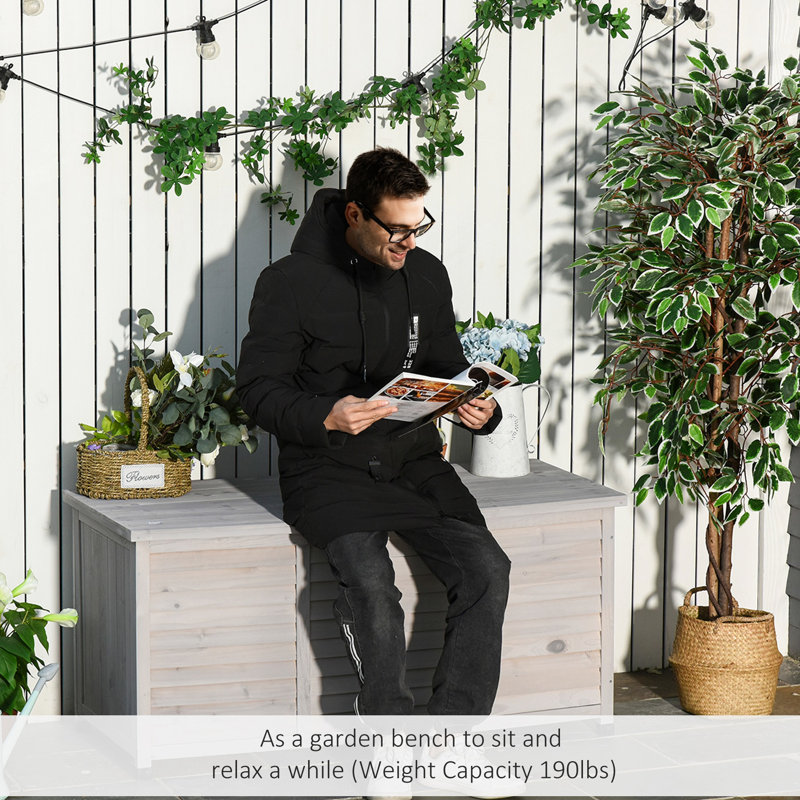 Boîte de rangement pour terrasse 75 gallons - Gris