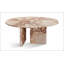 Table basse en marbre naturel avec surface polie, pierre véritable pour décoration de salon élégante, 70 x 32 cm-133420027