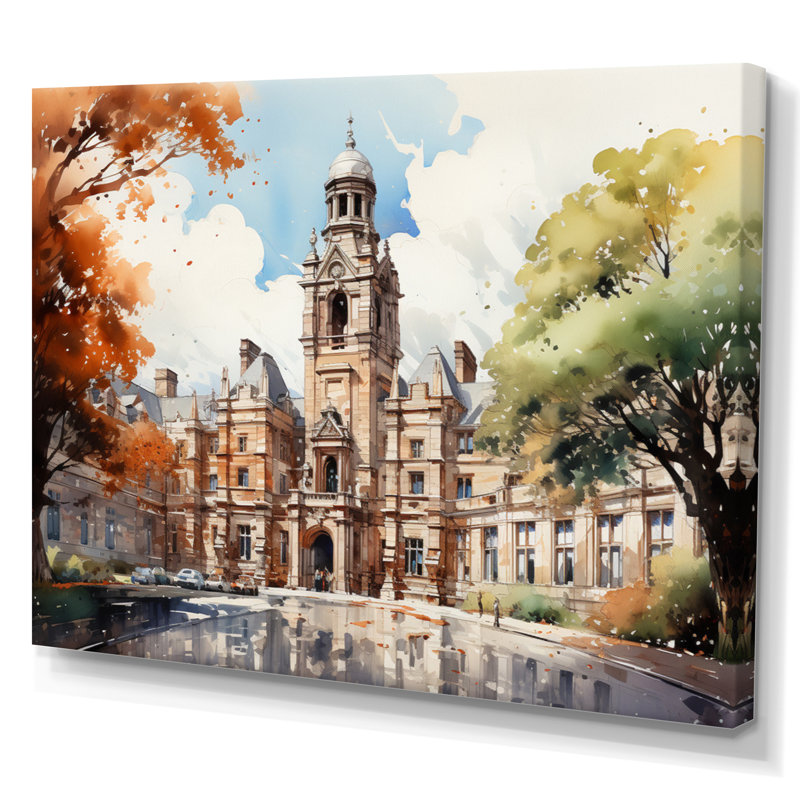 «Ireland Trinity College Dublin», reproduction sur toile, H 24 po x l 32 po x P 1 po, Toile tendue