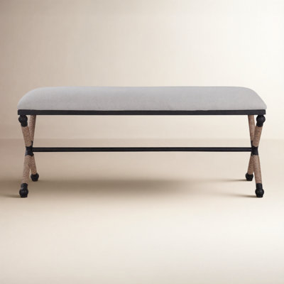 Cherise 48" Cotton Upholstered Bench