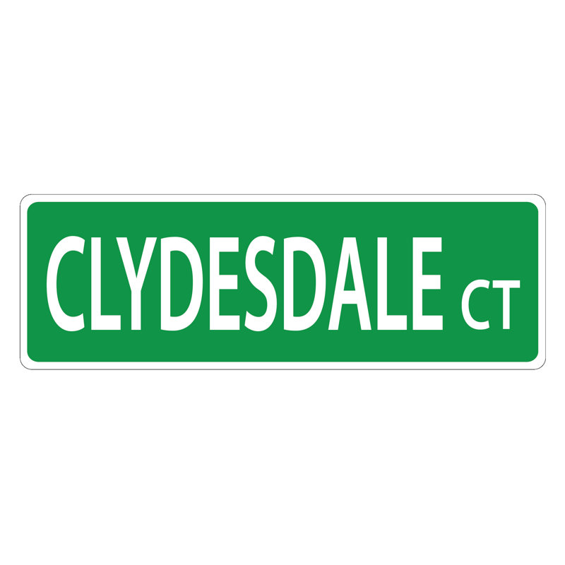 Clydingale Ct. Plaque de rue suspendue