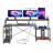 Minaya LED Gaming Desk with Power Outlet, L-Shaped Computer Desk with Monitor Stand-469351373-426595249
