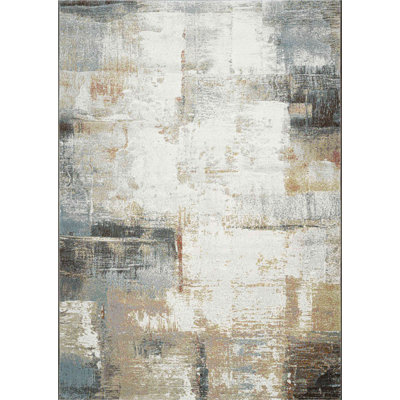 Clymer Tufted Grey/Beige/Blue Rug