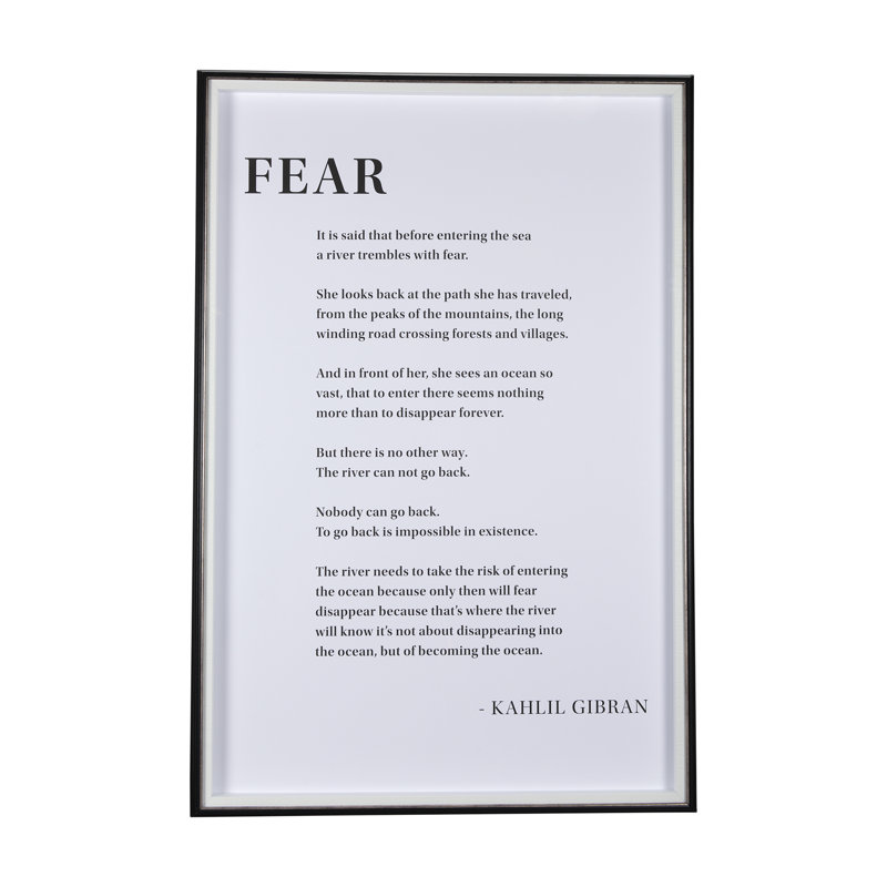 «Fear a Hand Embelished», reproduction d'art texturée encadrée sous verre, 42.0L x 2.5W x 42.0H