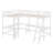 Wood Twin Size L-Shaped Loft Bed With Ladder And 2 L-Shaped Desks-2003274146