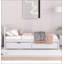Lit plateforme en bois de conception moderne avec 2 tiroirs