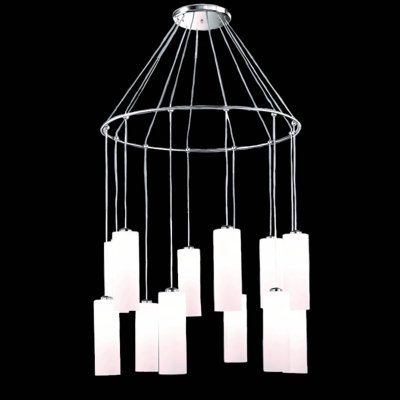 Belote 12 - Light Satin Nickel Cluster Pendant