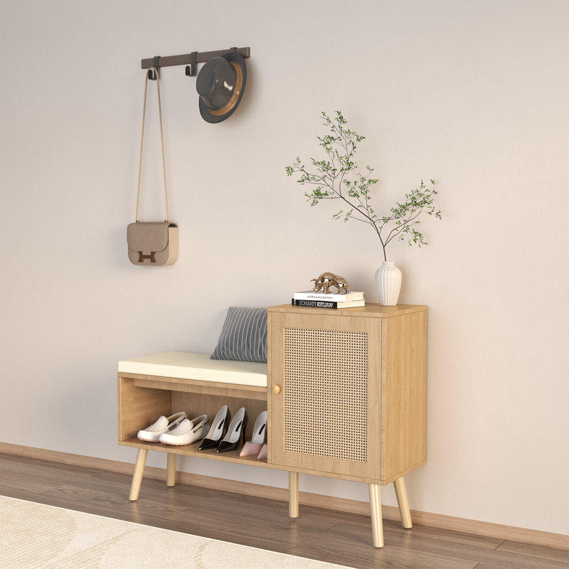 Banc de rangement pour chaussures 2 en 1
