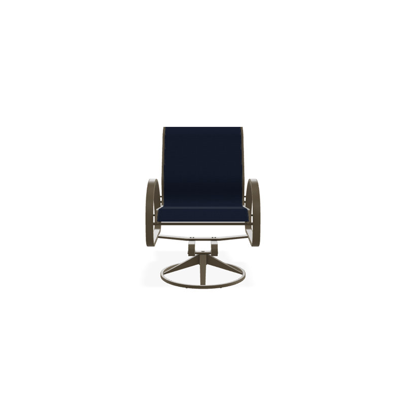 Aruba 1 Outdoor Dining Armchair, Textured Graphite, Navy 13D Sunbrella®