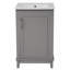 [Viedo] Petite armoire de meuble-lavabo moderne de 20 pouces avec lavabo en céramique - 20 * 15,5 * 33,3 pouces, rangement spacieux, 1 porte à fermeture en douceur-97698519