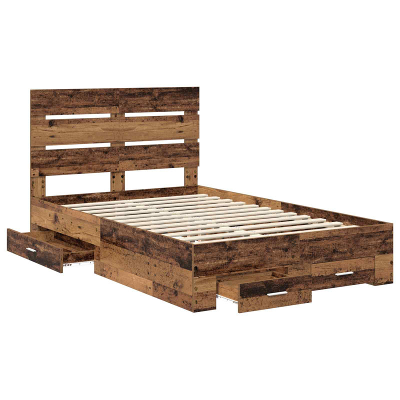 Bed Frame, Small Double (4'), Old Wood