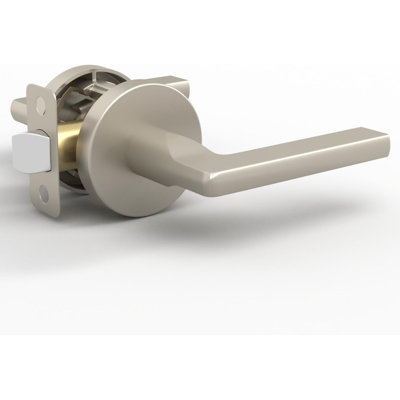 Poignée de porte intérieure réversible avec rosette ronde Mega Handles RALPH | Finition moderne en acier inoxydable pour les chambres à coucher, les salles de bain et les couloirs