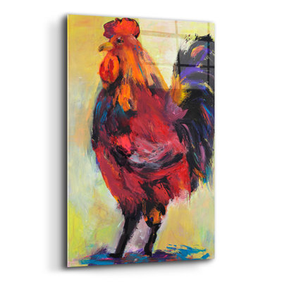 Art mural en verre épique «In Command» par Pat Saunders-White, 16 po x 24 po