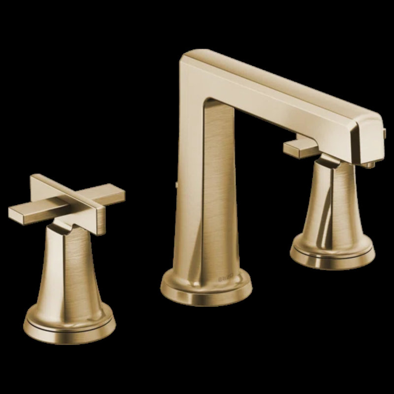 Levoir® Two-Handle Wall Mount Lavatory Faucet - Less Handles, Luxe Gold, High, Cross