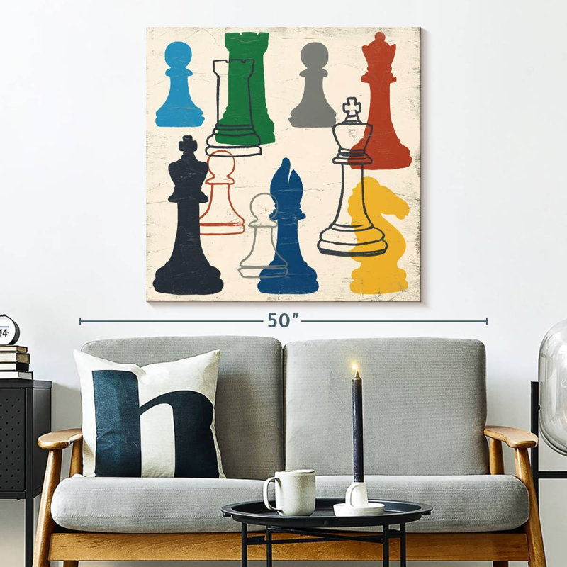 Senne Game Time I, 33" H x 33" W