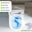 Toilette courte de 23 po - Porcelaine blanche, conception compacte pour petite salle de bain, double chasse, chasse silencieuse et siège, salles de bain modernes faciles à nettoyer, fermeture silencieuse du siège, installation