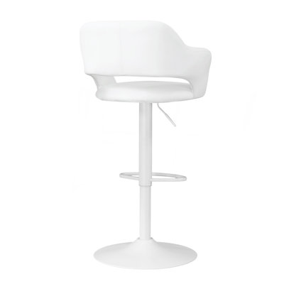 Tabouret de bar, pivotant, hauteur de bar, réglable, métal, aspect cuir, contemporain, moderne