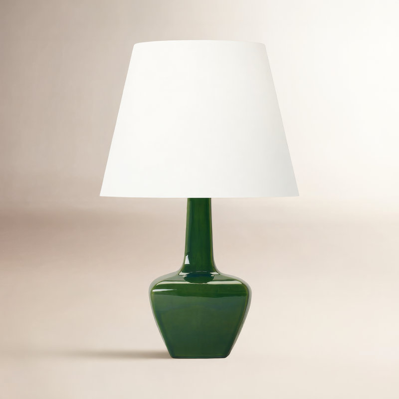 Diogo Table Lamp, Green, 28" H x 18" W x 18" D
