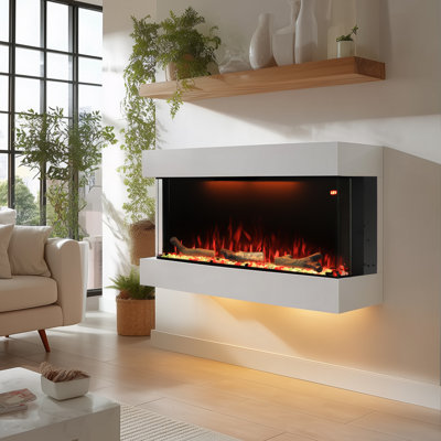 Brayden Studio Black Electric Fireplace