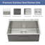 Évier de cuisine encastré 30 po x 22 po x 9 po à cuve simple en acier inoxydable de calibre 16 30 po
