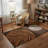 Dooling Authentic Hand-Tufted Handmade Chocolate Brown, Rust Orange & Cream Modern Stylized Balls of Yarn Wool Area Rug-742054214