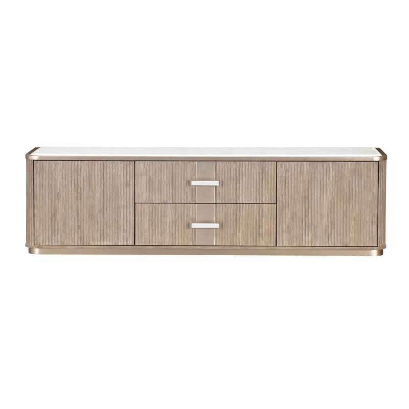 West Kensington Media Cabinet, Medium Yellow Wood
