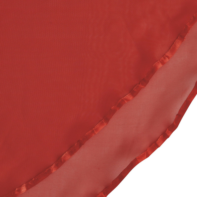 Infinity Solid Tiered Valance Curtain, 55" x 24", Red