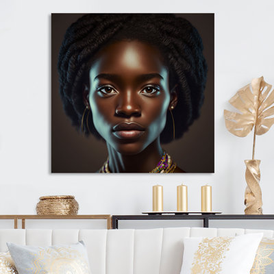 Décoration murale Dionis Contemporary Portrait Young African American Woman