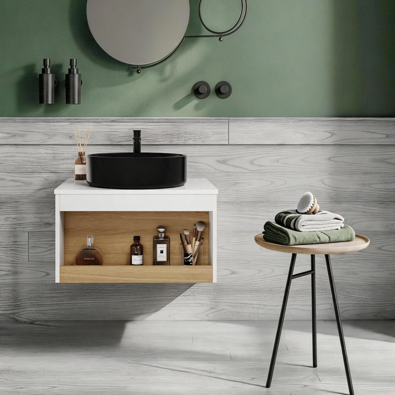 Meuble-lavabo flottant 24 "Aura (RTA) Aura, L 23,63 po, Noir