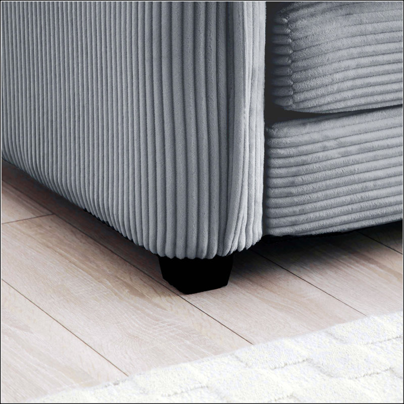Canapé modulaire surdimensionné 3 pièces confortable, Gris