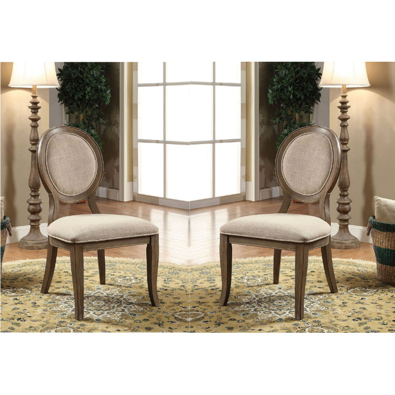 Chaise de salle à manger rembourrée Actualiser, Brown, Beige