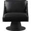 Fauteuil d'appoint pivotant en cuir Quinton-80623750-80623754