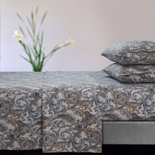 Camilla Paisley Flannel Sheet Set