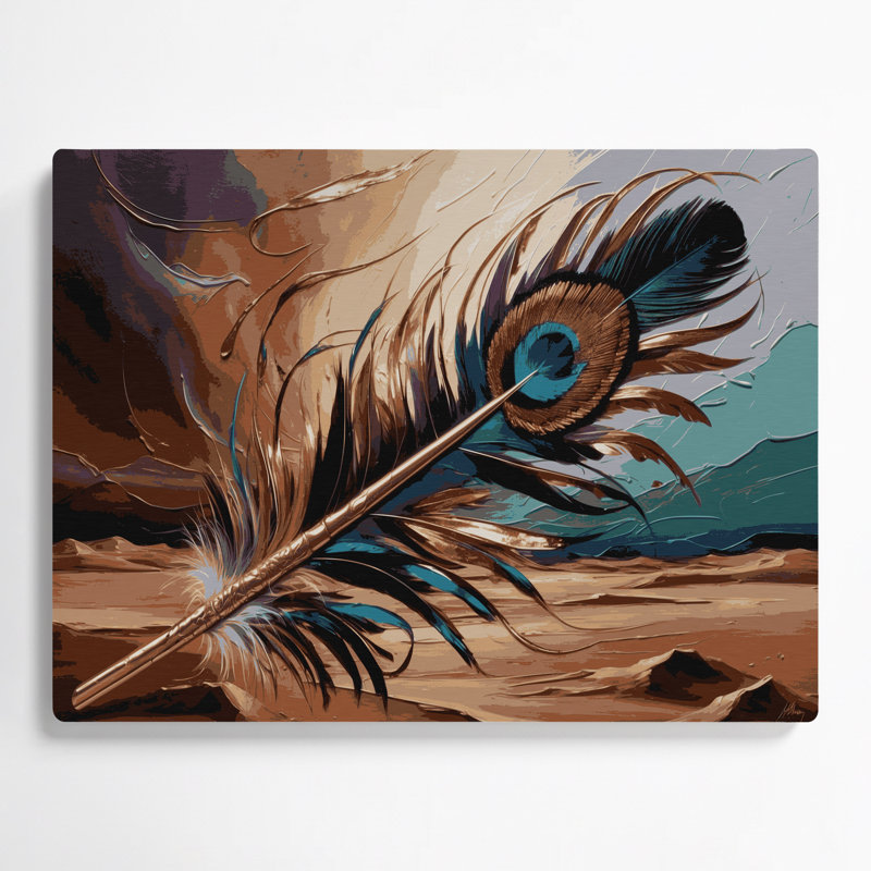 «Southwestern Animals», plume de dinde 52, art mural en métal brun, H 24 po x l 36 po