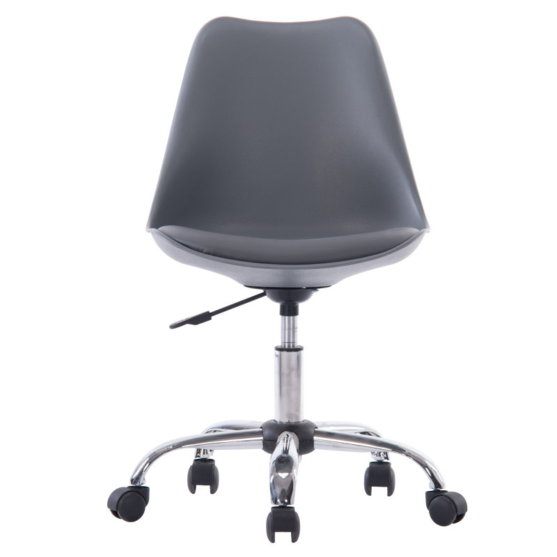 Noblitt Height Adjustable Swivel Office Chair, Grey