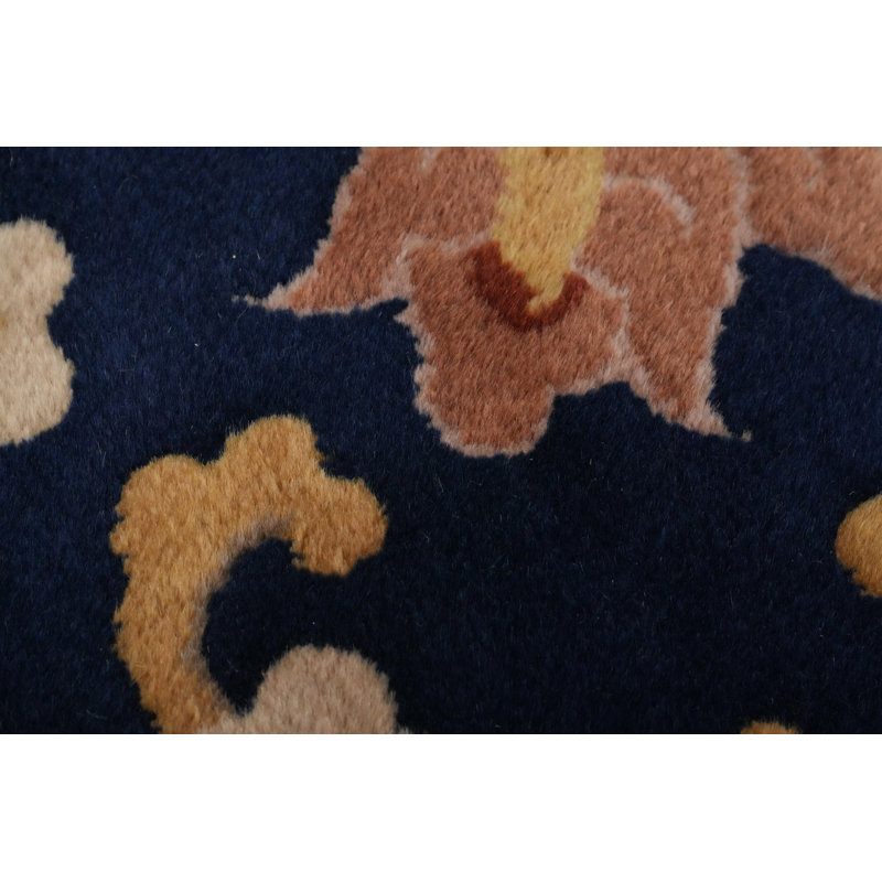 Tapis chinois à motif végétal Art Deco 12 x 15