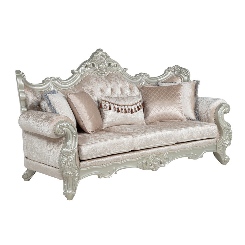  Assago 94" Upholstered Victorian Sofa 