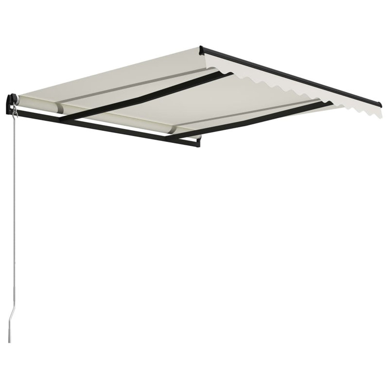 Dakota Fields Anthracite Cover Retractable Patio Awning, Cream, 2.5m W x 3m L
