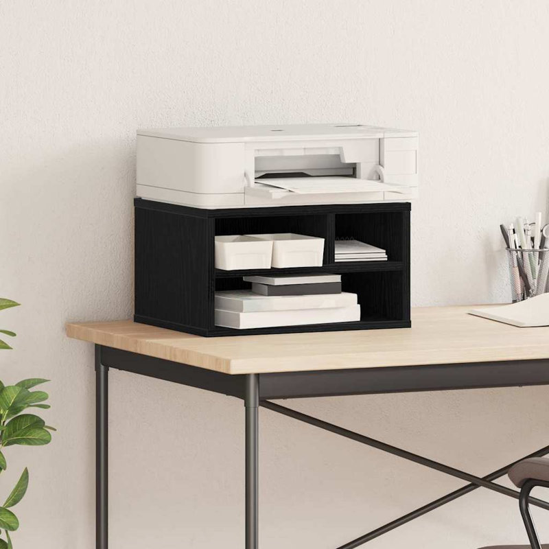 22.5cm H Printer Stand, 22.5cm H x 40cm W x 32cm D, Black Oak
