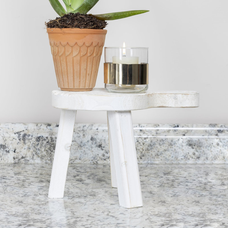 Tabouret en bois, Blanc