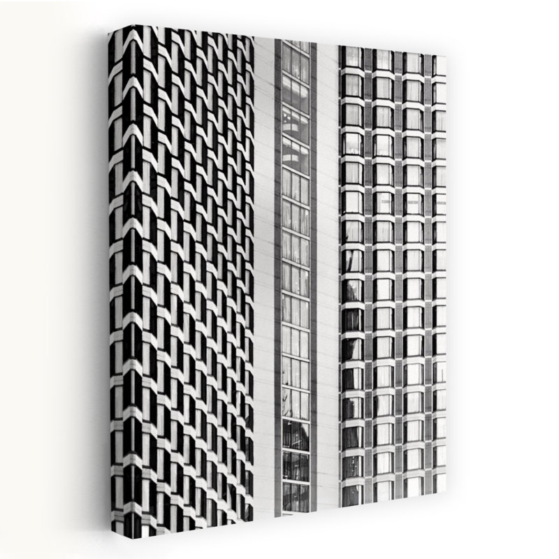 Contemporary Art Abstract Contemporary Architecture Urban Wall Art by Rahmad Adriansyah - Wrapped Canvas Print