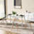 Annesley Glass Top Metal Base Dining Table-886875159